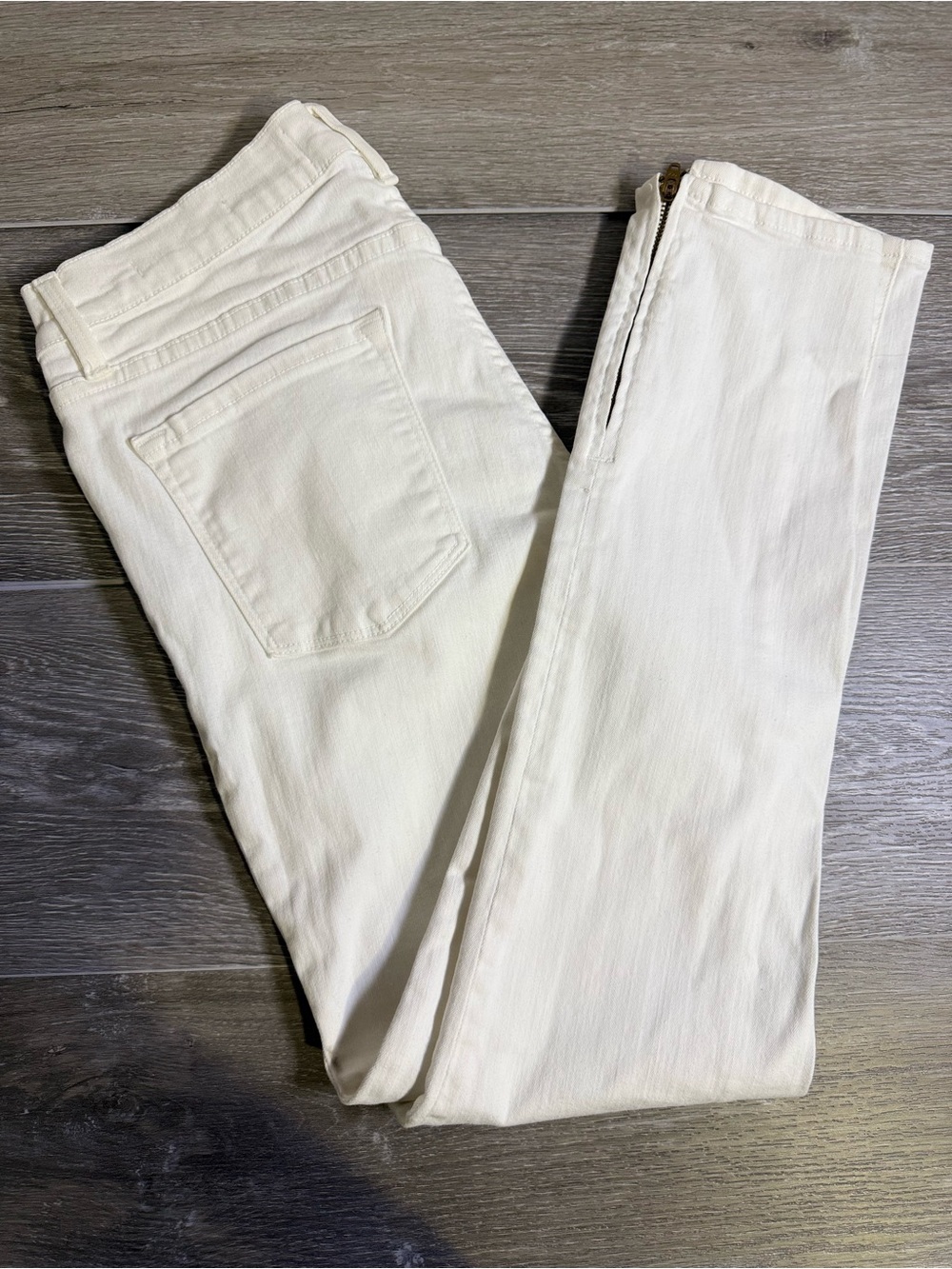 FRAME Le Skinny de Jeanne Crop White Jeans Sz 29